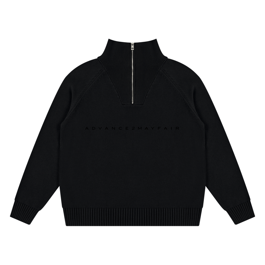 knit,knitwear,warm,jumper,quaterzip,zipper,zip,smart,casual,black