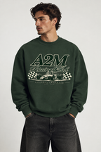 sweatshirt,jumper,green,racing,comfy,cotton,wool,relaxed