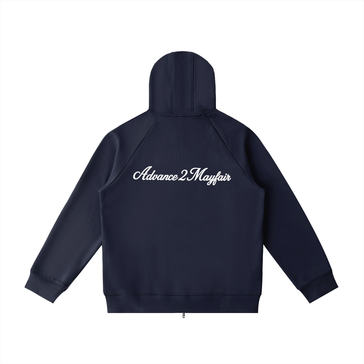 hoodie,zipper,A2M,Advance2Mayfair,Navy,white