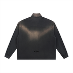 quaterzip,zip,sweatshirt,raw,faded,washed,black,brown,chill,streetwear