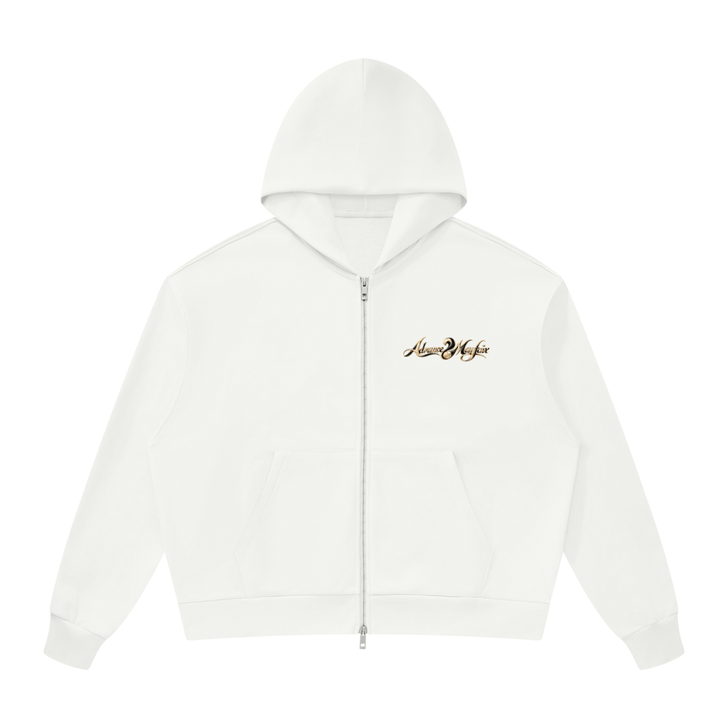 Hoodie,Zipper,White,YinandYang,Comfortable,Oversize,Ziphoodie