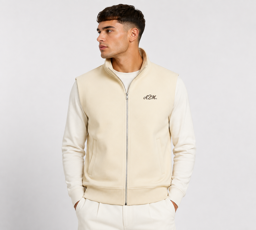 zipper,vest,cream,apricot,offwhite,sleeveless,zip,bodywarmer