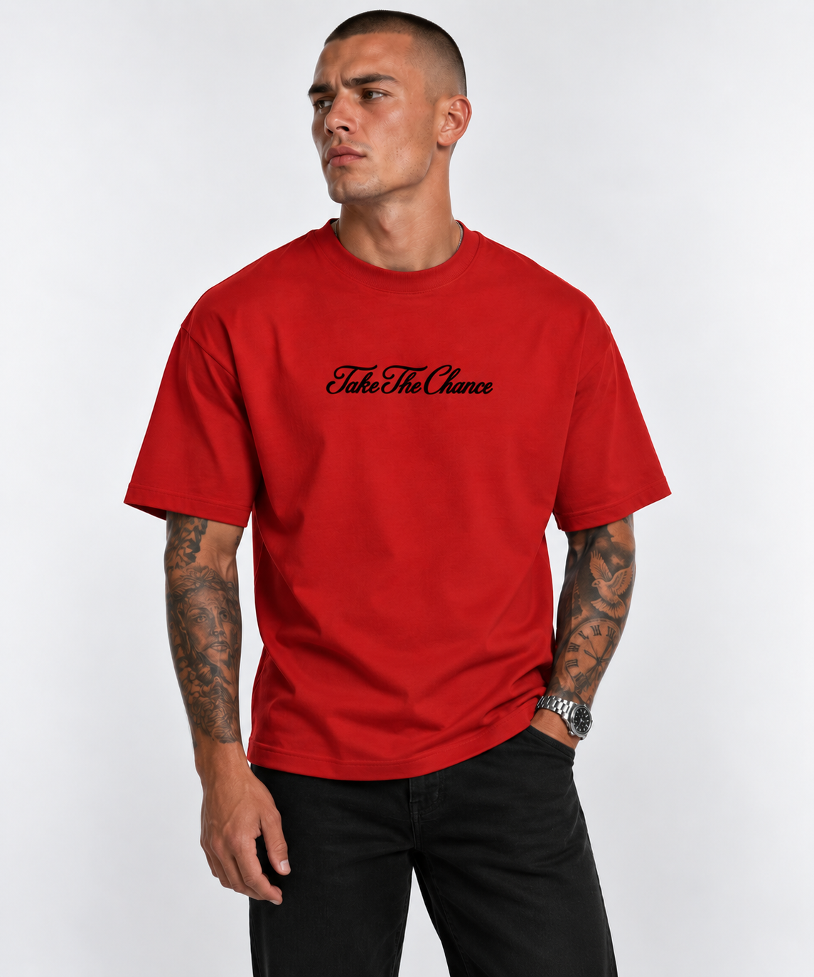 tshirt,red,luxury,premium,relaxed,oversized