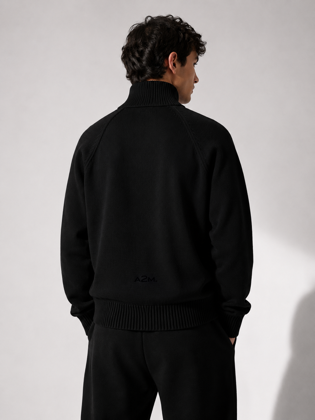 knit,knitwear,warm,jumper,quaterzip,zipper,zip,smart,casual,black