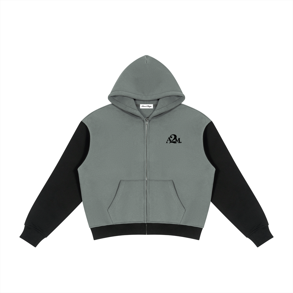 zipper,zip,hoodie,jacket,grey,black,relaxed