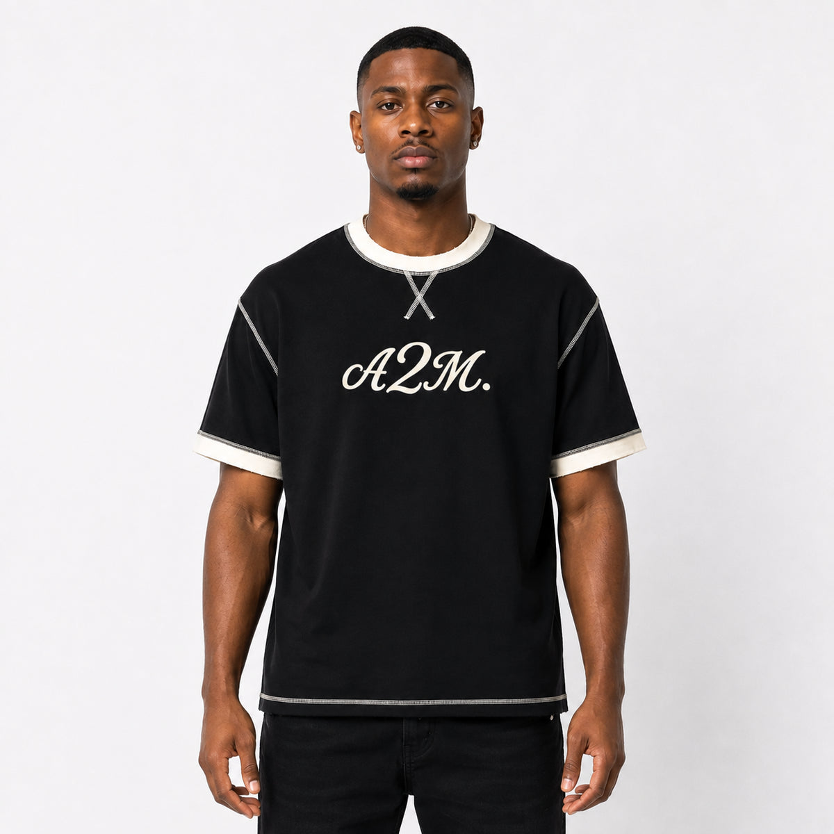 stitch,tshirt,oversized,smart,street,raw,designer,cotton