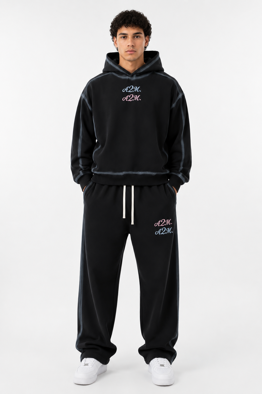 TWICE TRACKSUIT SET - Washed Black