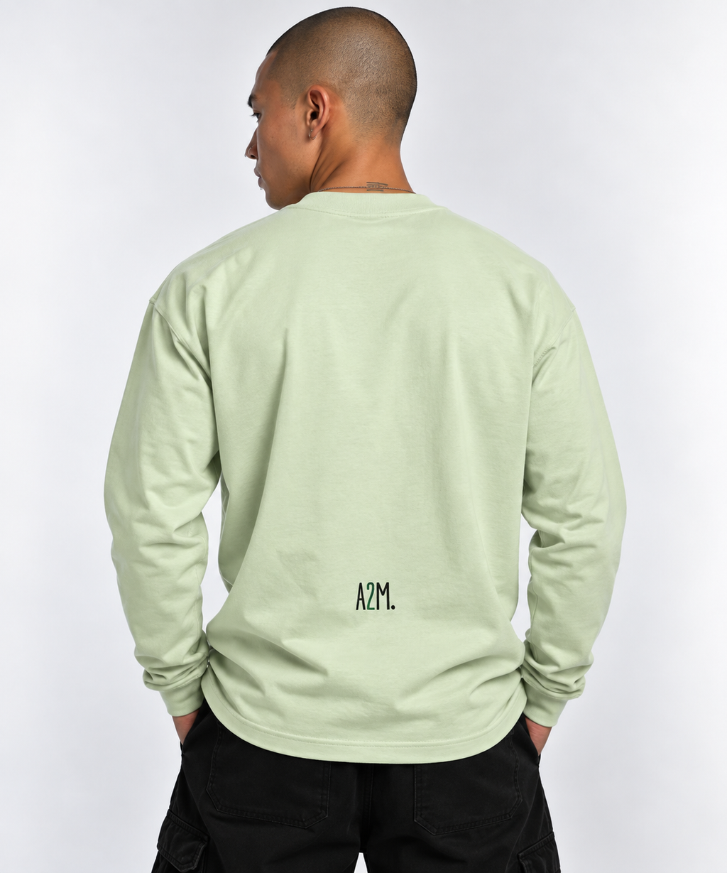 MERCI LONGSLEEVE T-SHIRT - Mint Green