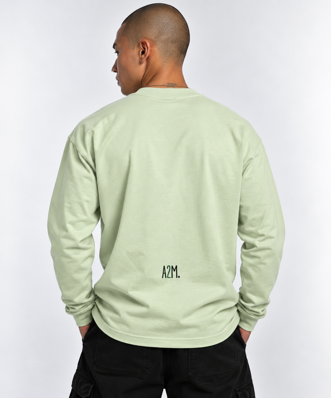 MERCI LONGSLEEVE T-SHIRT - Mint Green