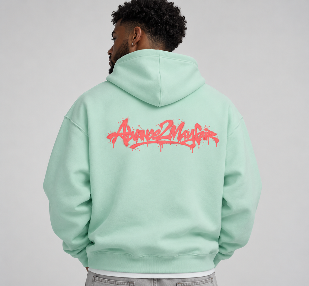 SPRAYPAINT HOODIE - Water Blue