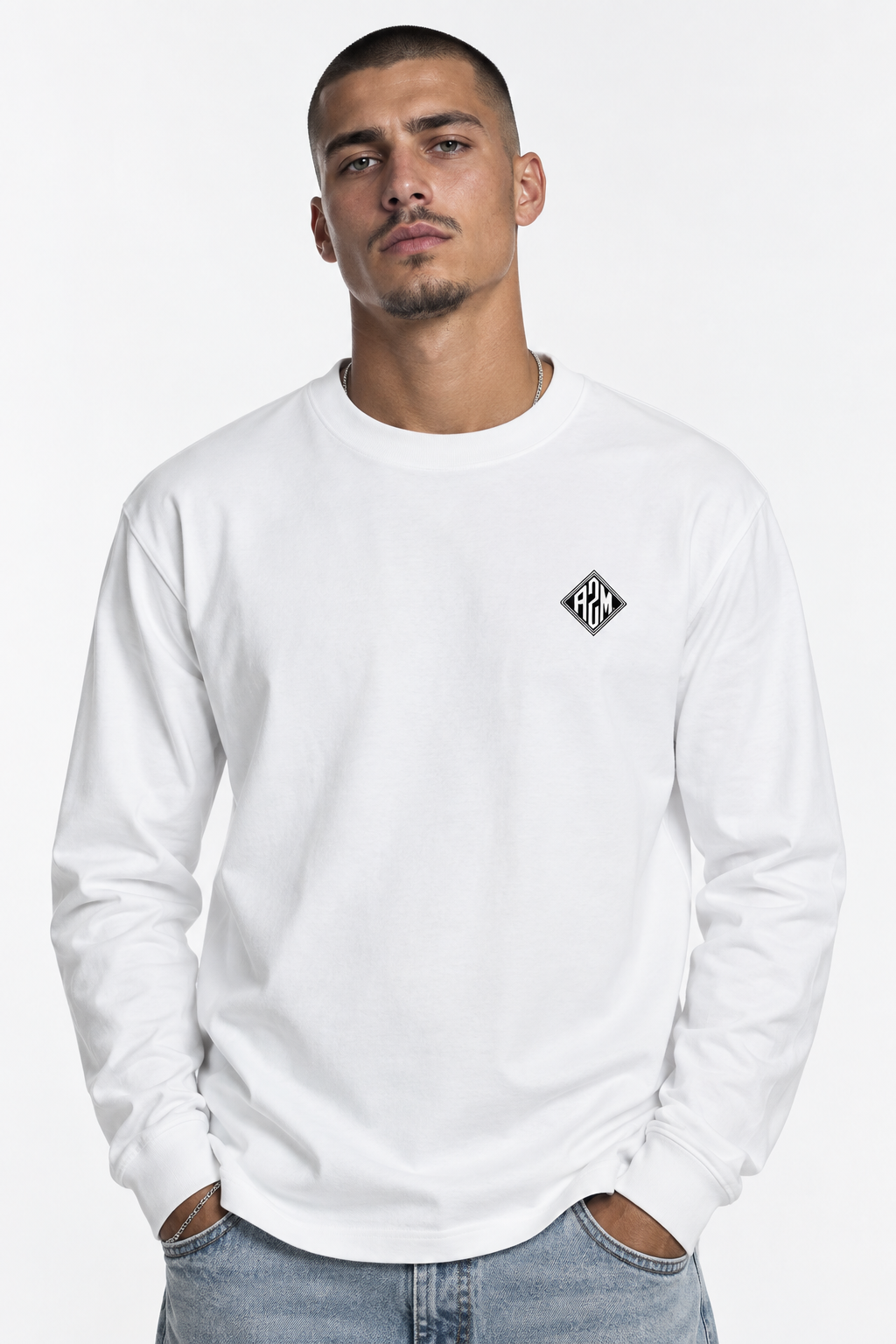 DIAMOND HOUSE LONGSLEEVE T-SHIRT - White