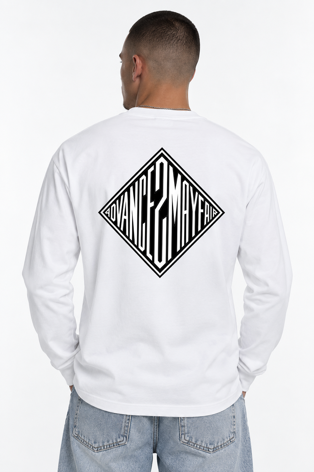 DIAMOND HOUSE LONGSLEEVE T-SHIRT - White