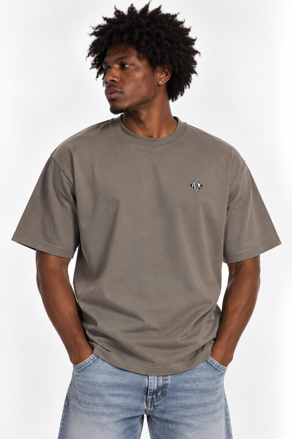 DIAMOND HOUSE T-SHIRT - Grey Camel