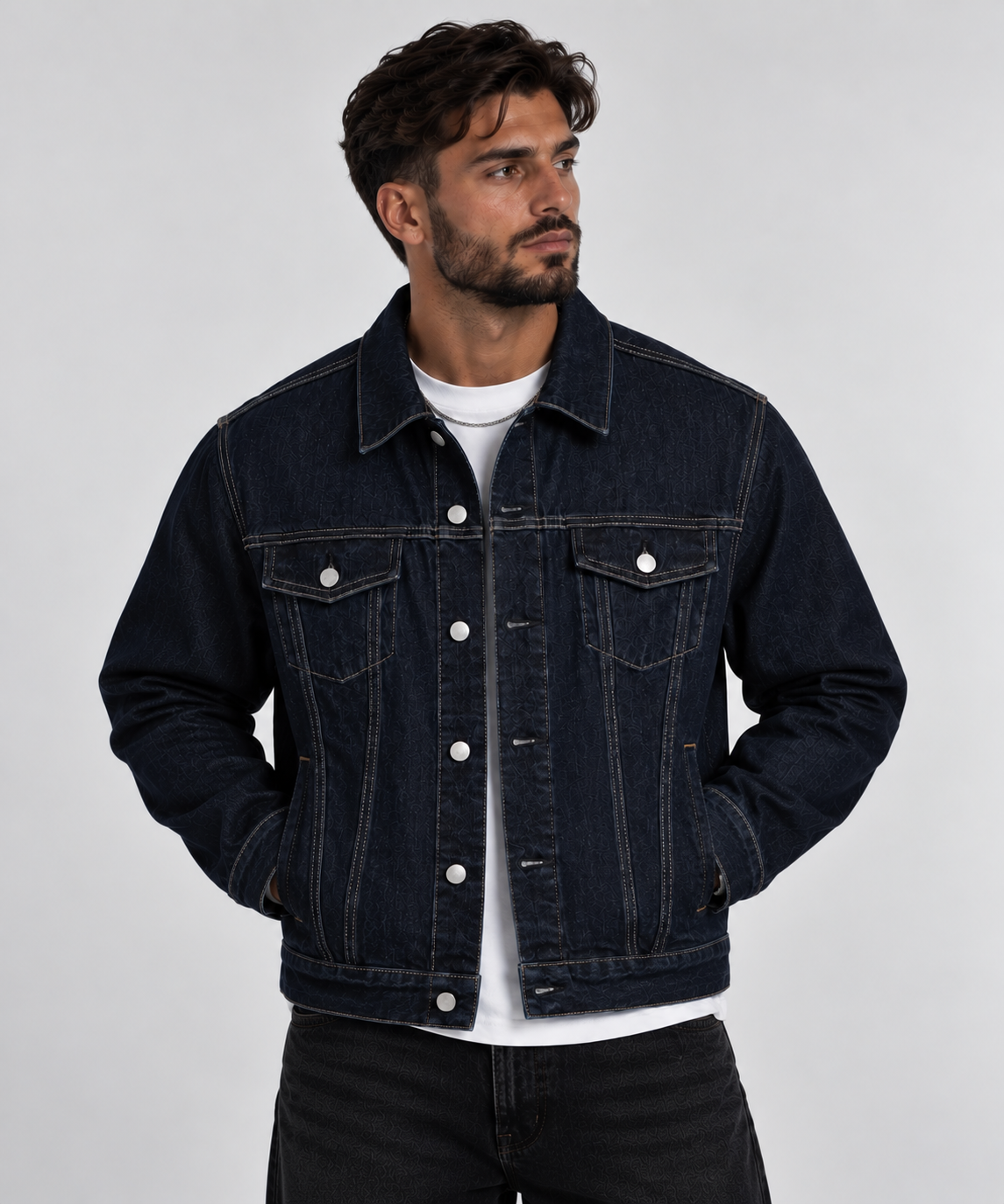 VINTAGE DENIM JACKET - Navy