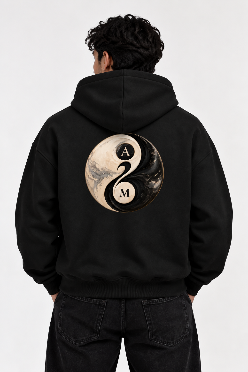 YIN & YANG ZIPPER - Black
