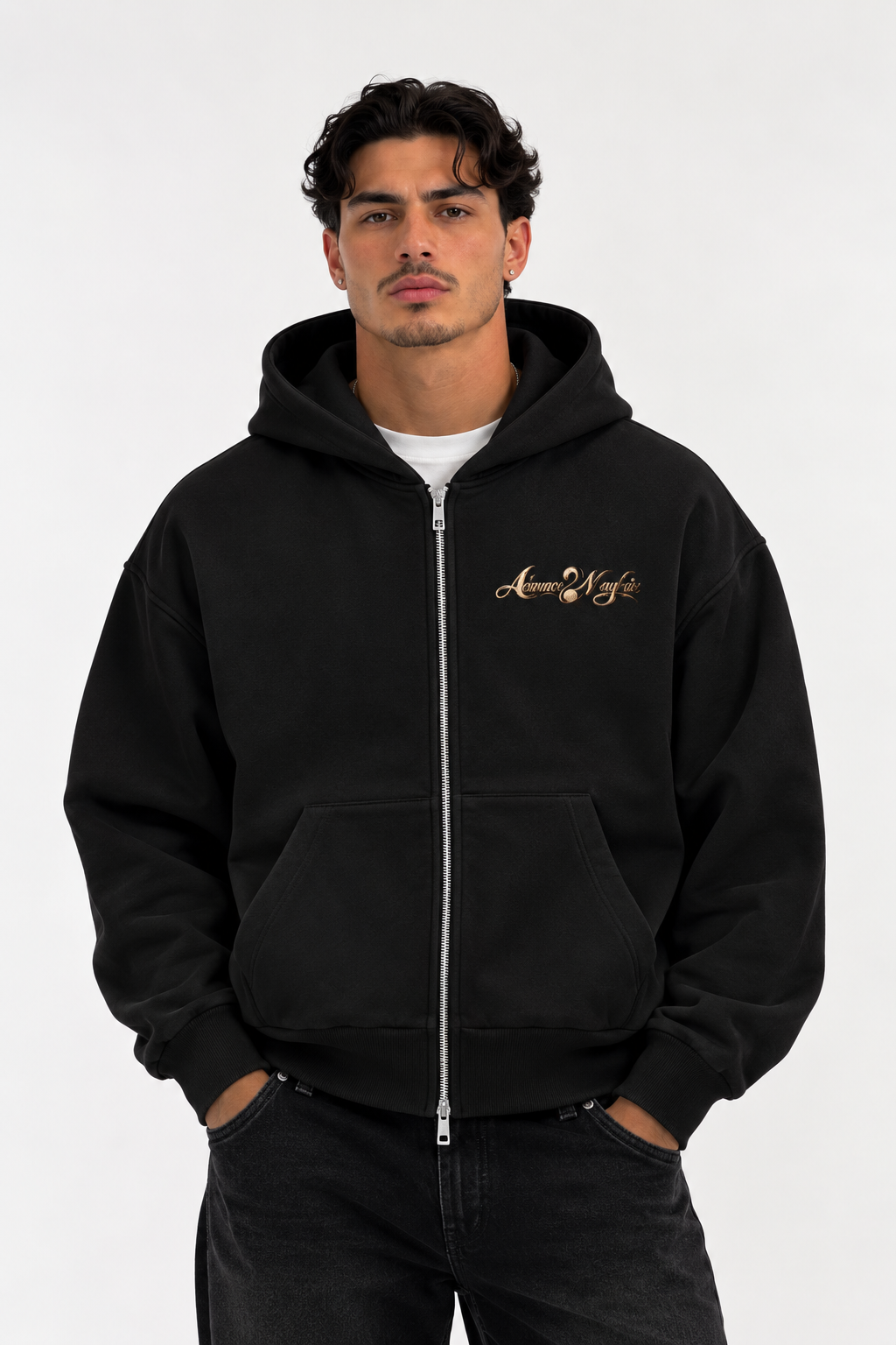YIN & YANG ZIPPER - Black