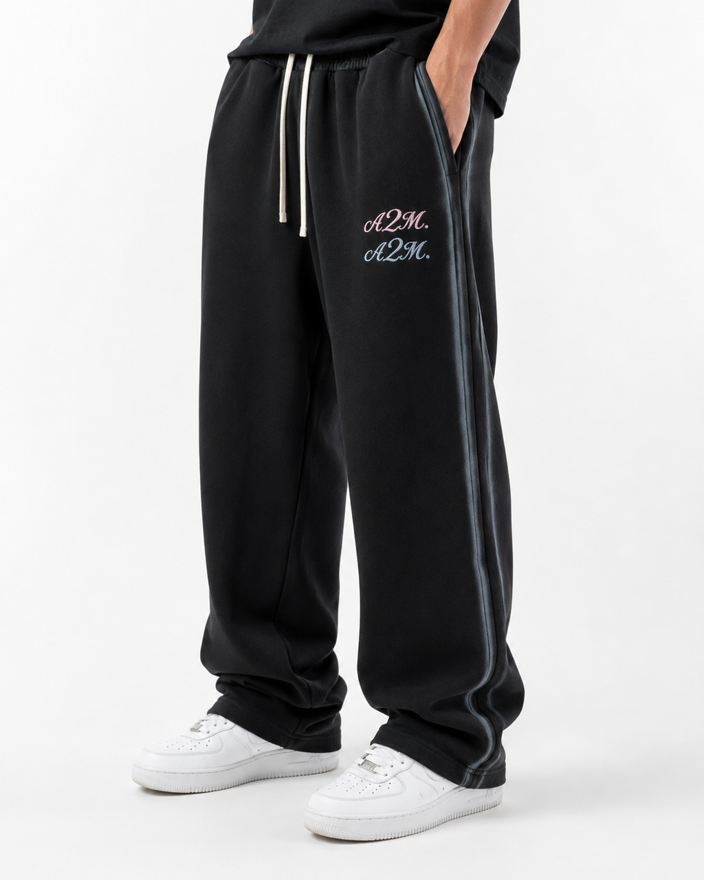 bottoms,joggers,sweatpants,relaxed,comfy,loose,fit,black,washed