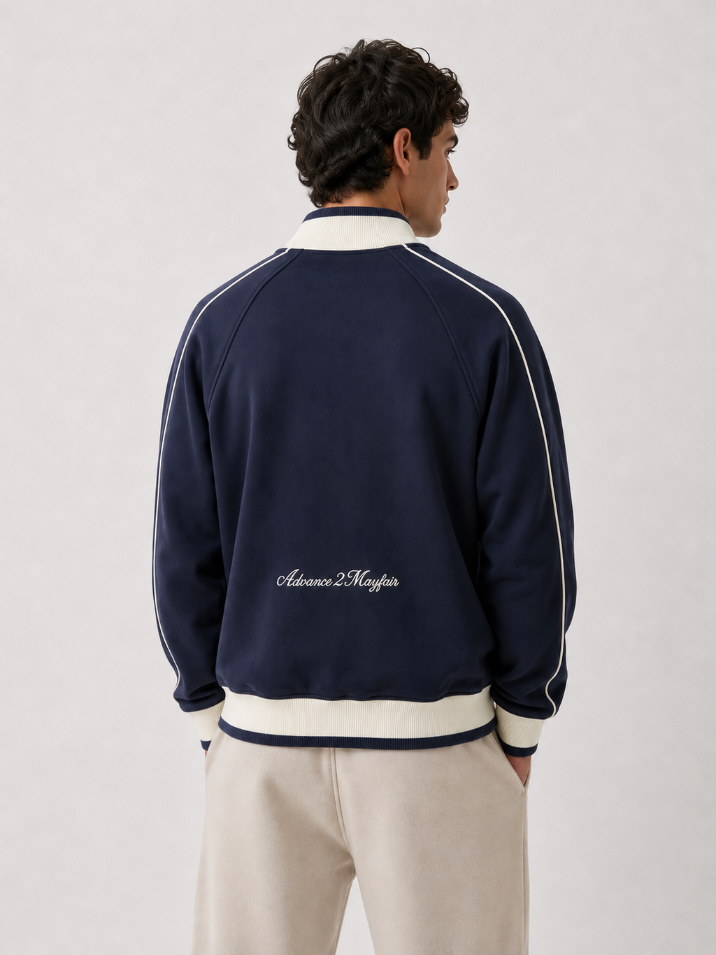jacket,vintage,zip,zipper,navy,blue,cream,oldmoney,fitted