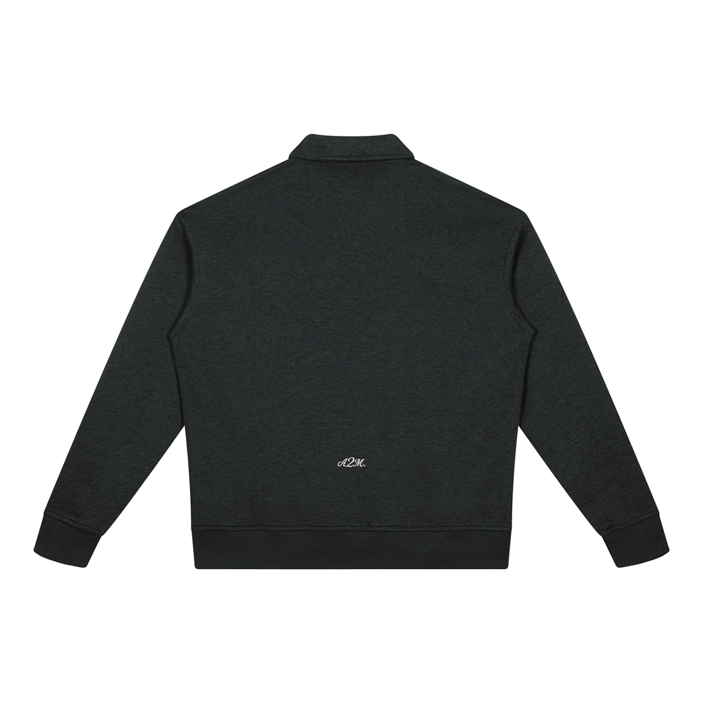 quarterzip,jumper,pullover,layer,cotton,black,grey,warm,sweatshirt