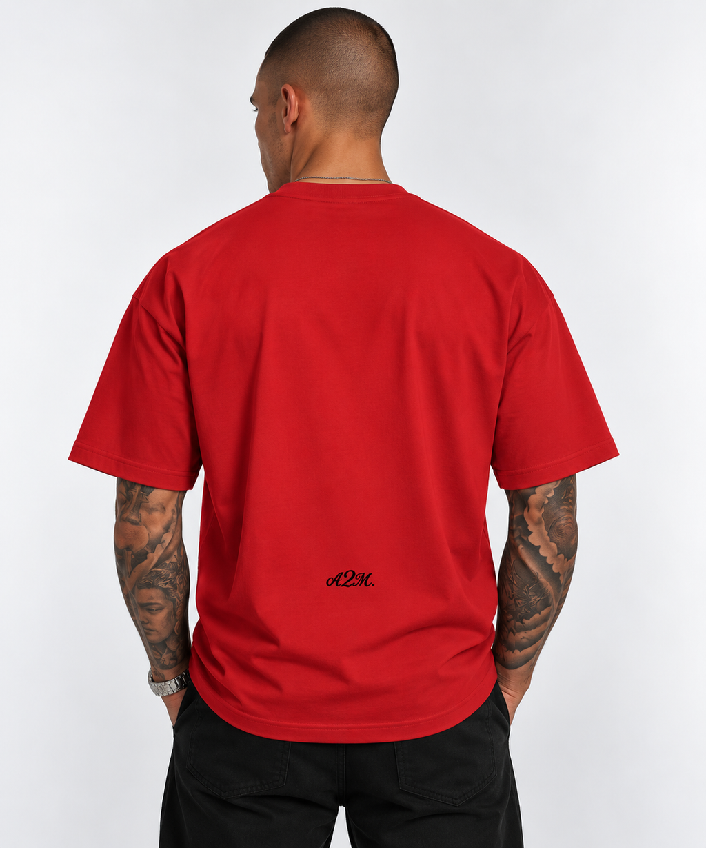 tshirt,red,luxury,premium,relaxed,oversized
