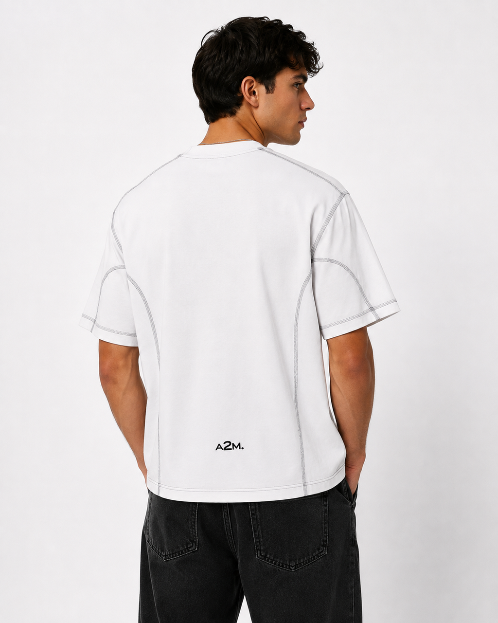 white,black,tshirt,oversized,seam,stitching,relaxed