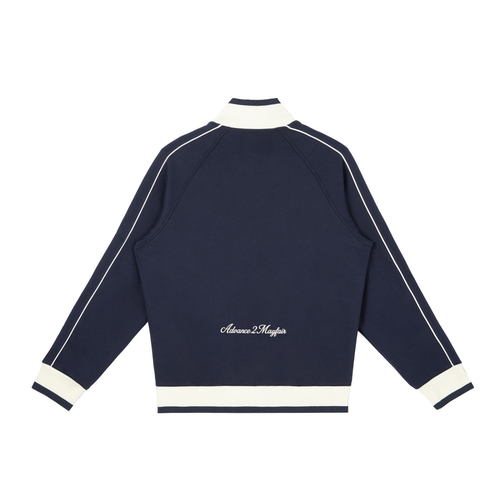 jacket,vintage,zip,zipper,navy,blue,cream,oldmoney,fitted