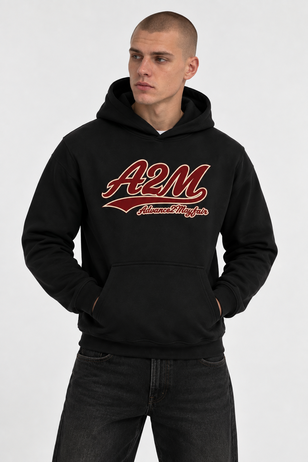black,hoodie,sweatshirt,red,warm,wool,relaxed,cotton