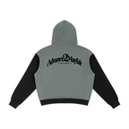 zipper,zip,hoodie,jacket,grey,black,relaxed
