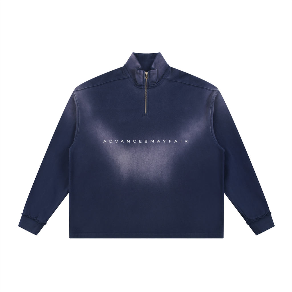 zipper,quaterzip,sweatshirt,washed,faded,rawedged,chill,relaxed