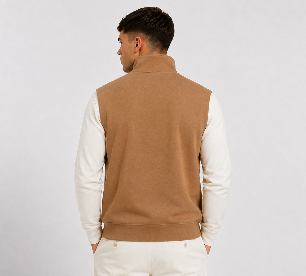 PREMIUM ZIPPER VEST - Khaki